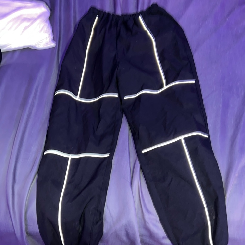 Reflective parachute pants